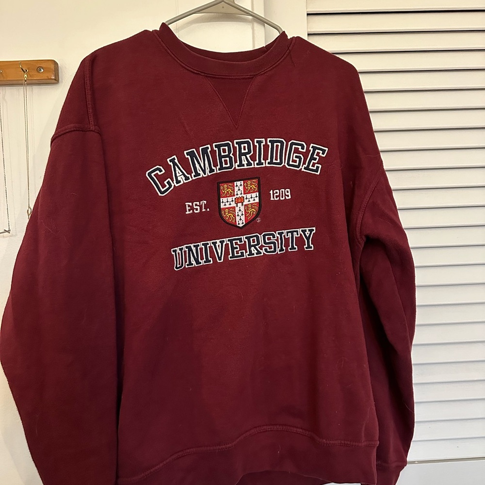 Cambridge University Maroon Sweatshirt